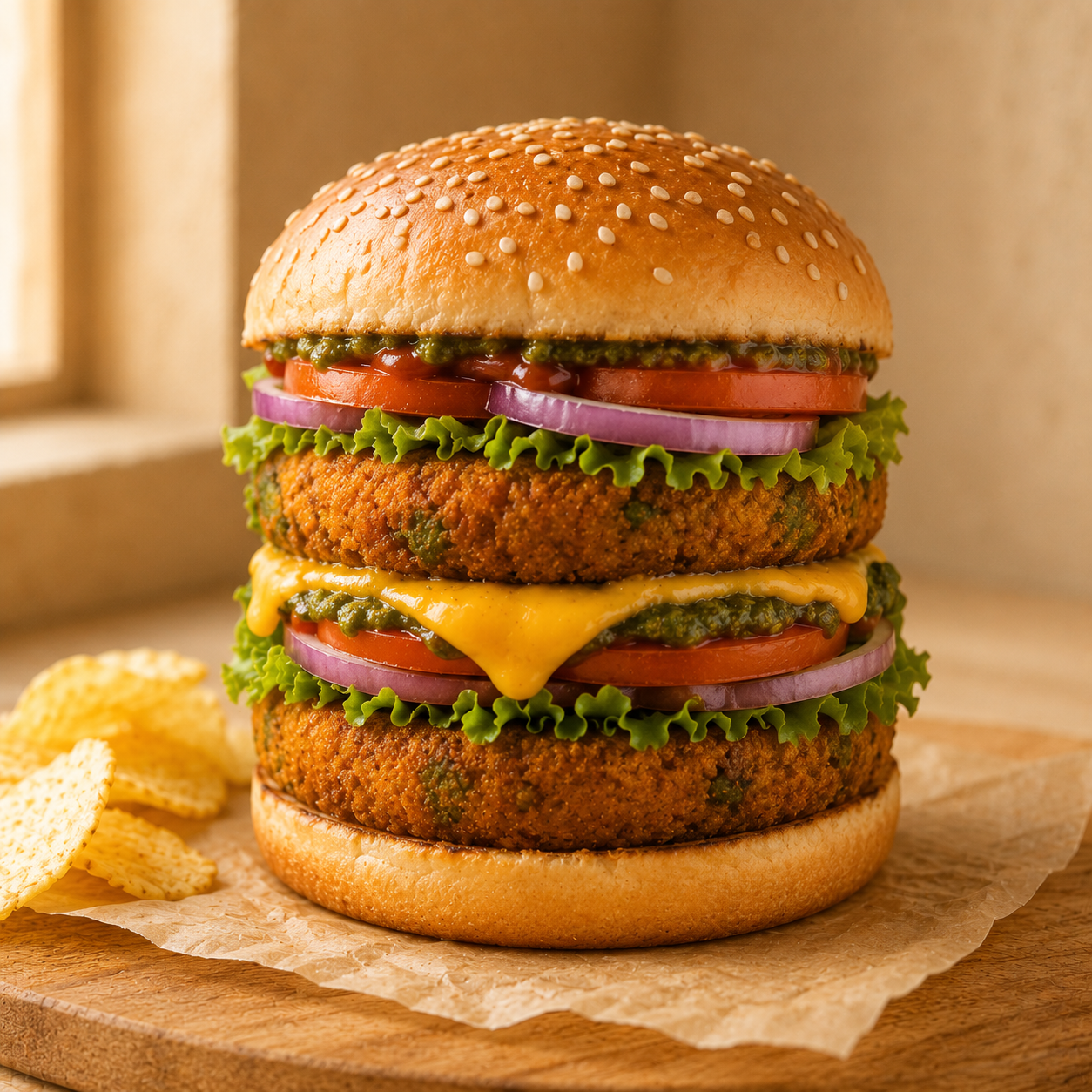 Double Patty Veggie Burger