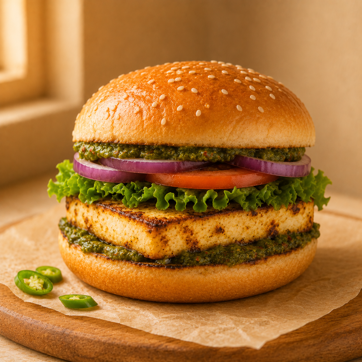 Paneer Veggie Burger