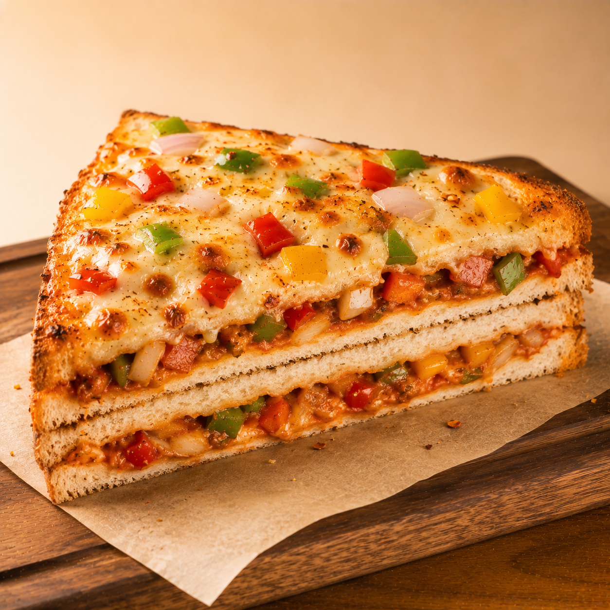 Double Deck Bread Pizza